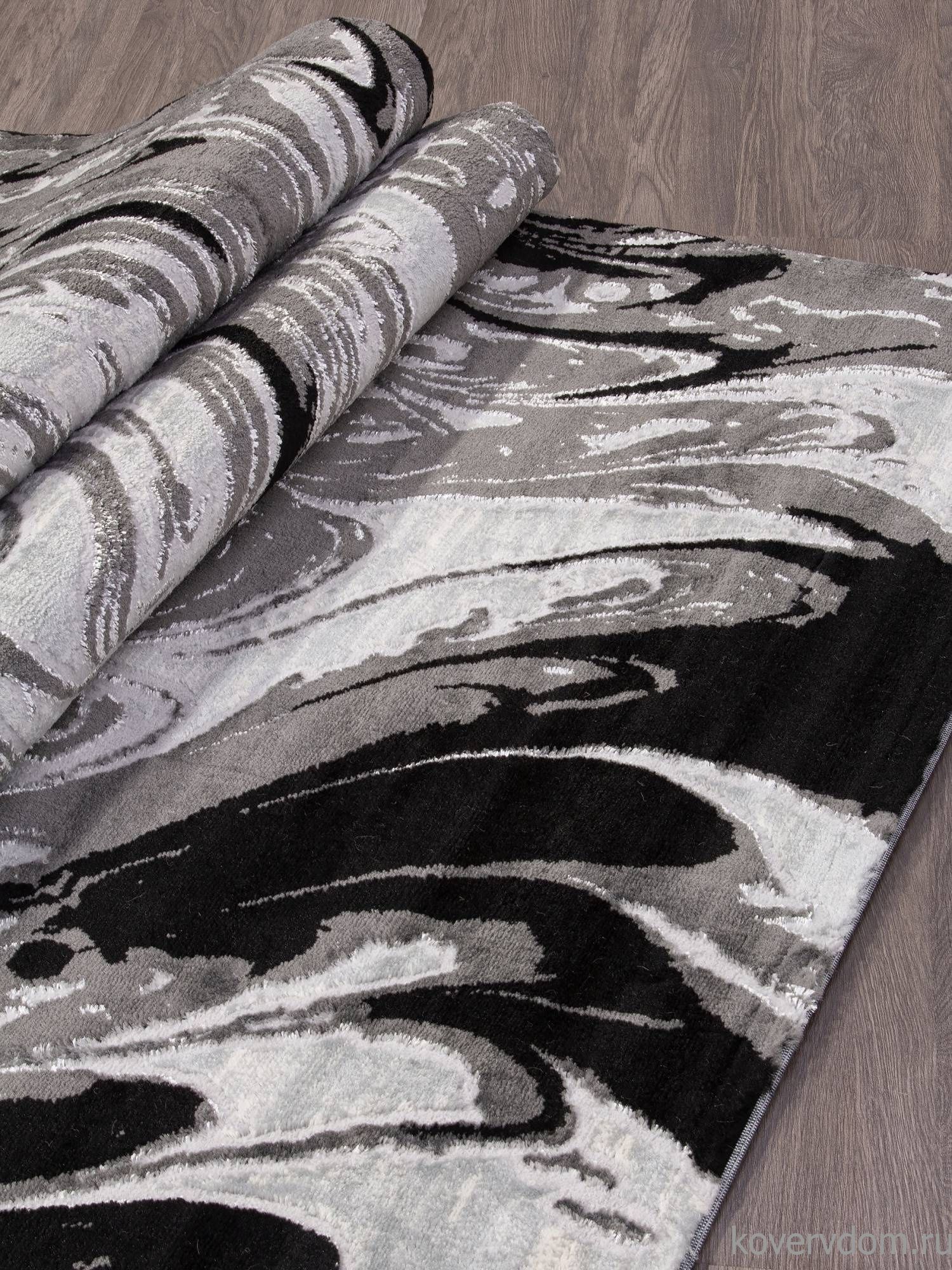 Ковер Valentino Y503A LIGHT GREY SHIRINK / BLACK