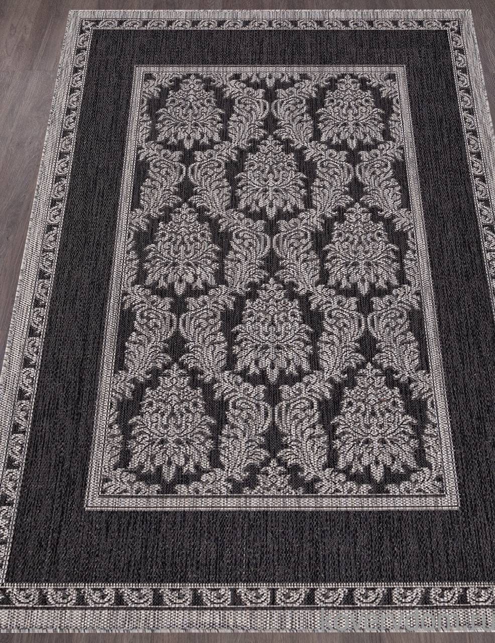 Ковер циновка VEGAS S001 BLACK-GRAY