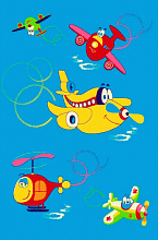 Детский ковер Kids Самолетики 38991 44966