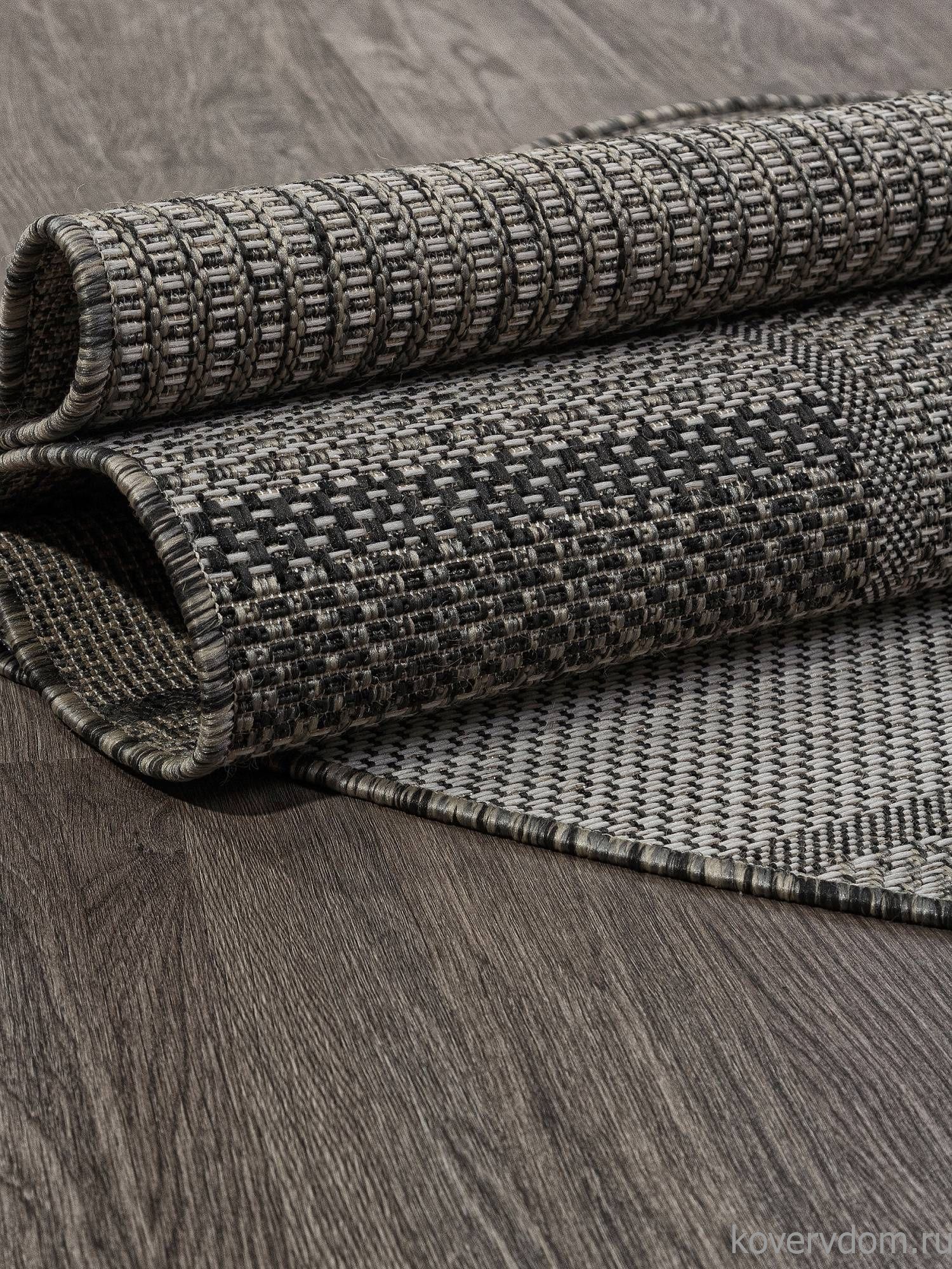 Ковер-циновка KAIR S139 BLACK-GRAY Овал