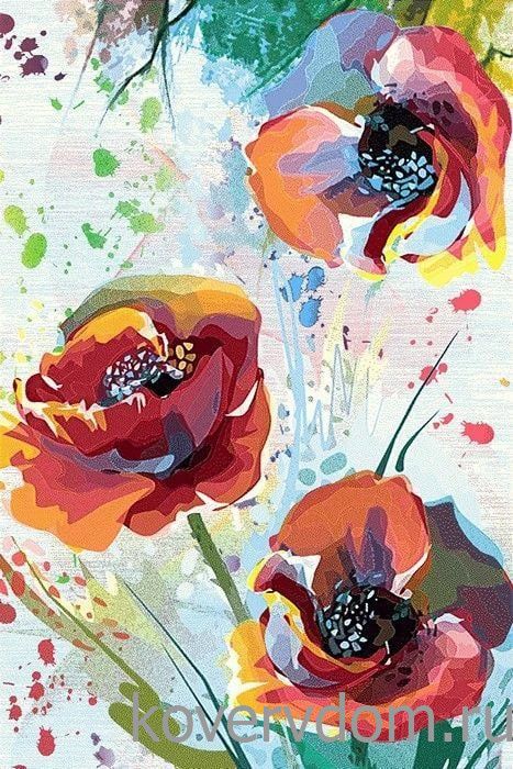 Шерстяной ковер Hunnu R Цветы 6A1616 001