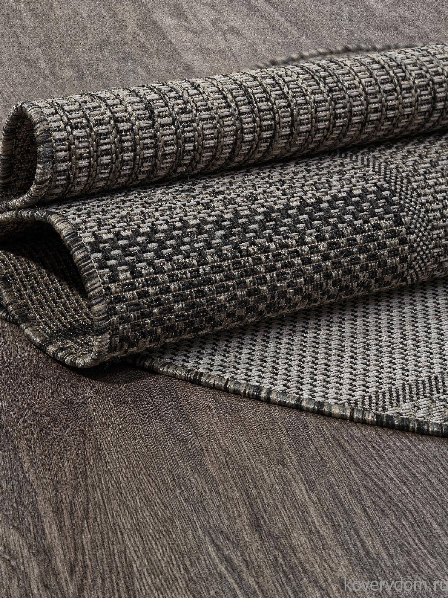 Ковер-циновка KAIR-A S139 BLACK-GRAY Овал