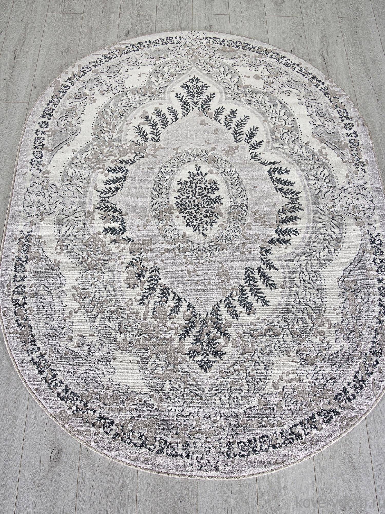 Ковер PALERMO-A F290 DARK GRAY Овал