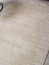 Пушистый круглый ковер CUBA F270 BEIGE Овал