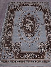 Круглый ковер SIERRA 5444 BLUE-BROWN 2